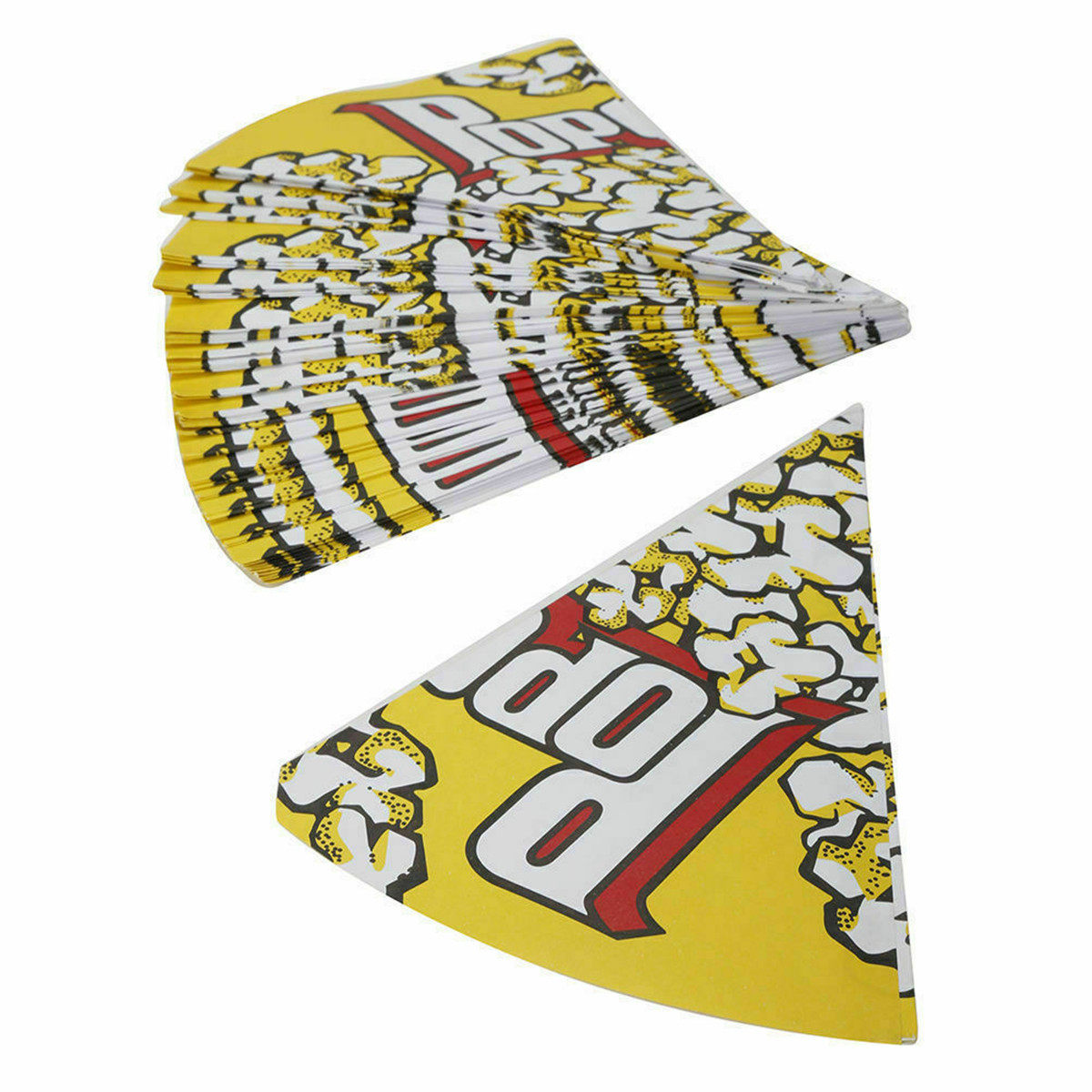Food Snacks Candy - 100Pcs Cone Popcorn Paper Bags Triangle