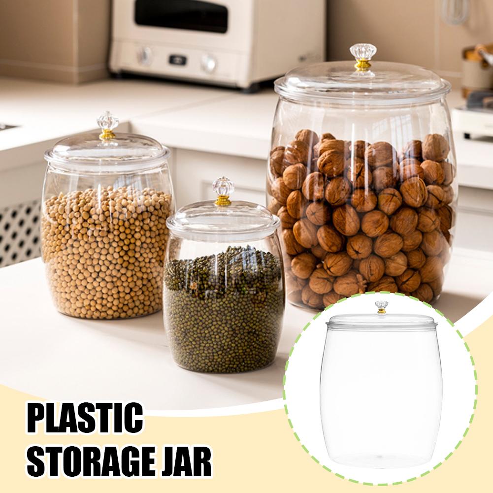 Food Snacks Candy - Large Transparent Plastic Sealed Jar with