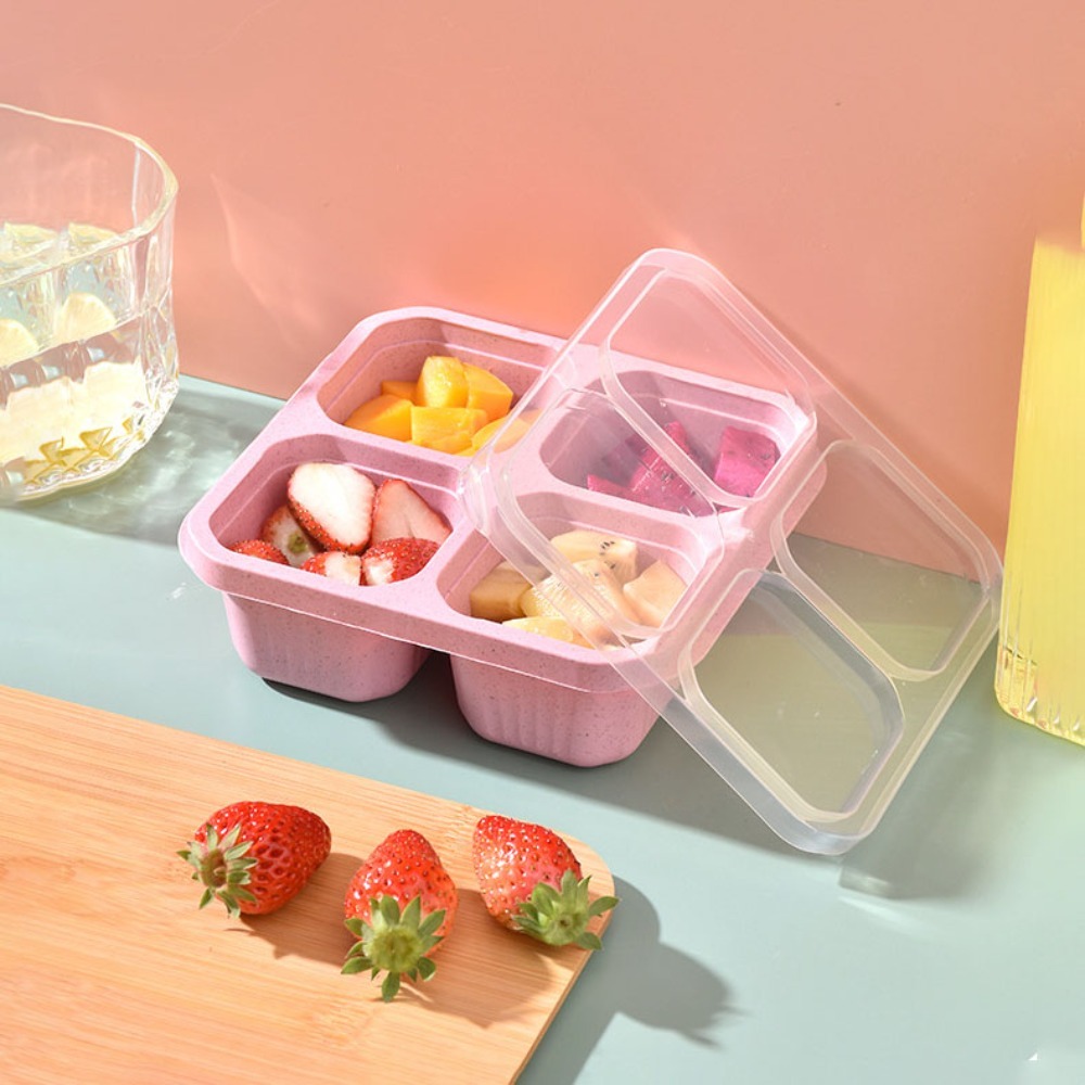 1pc Reusable Wheat Straw 4 Com - Food Snacks Candy ulasan dan harga