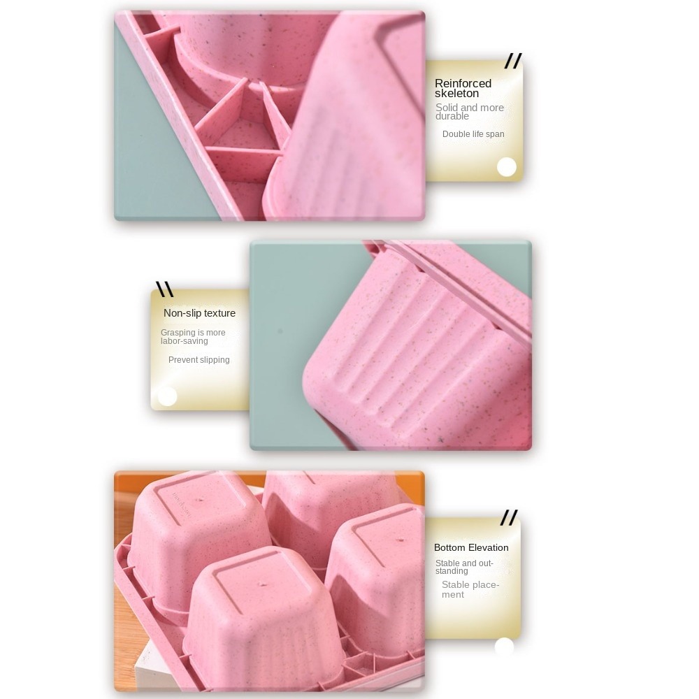 1pc Reusable Wheat Straw 4 Com - Food Snacks Candy ulasan dan harga