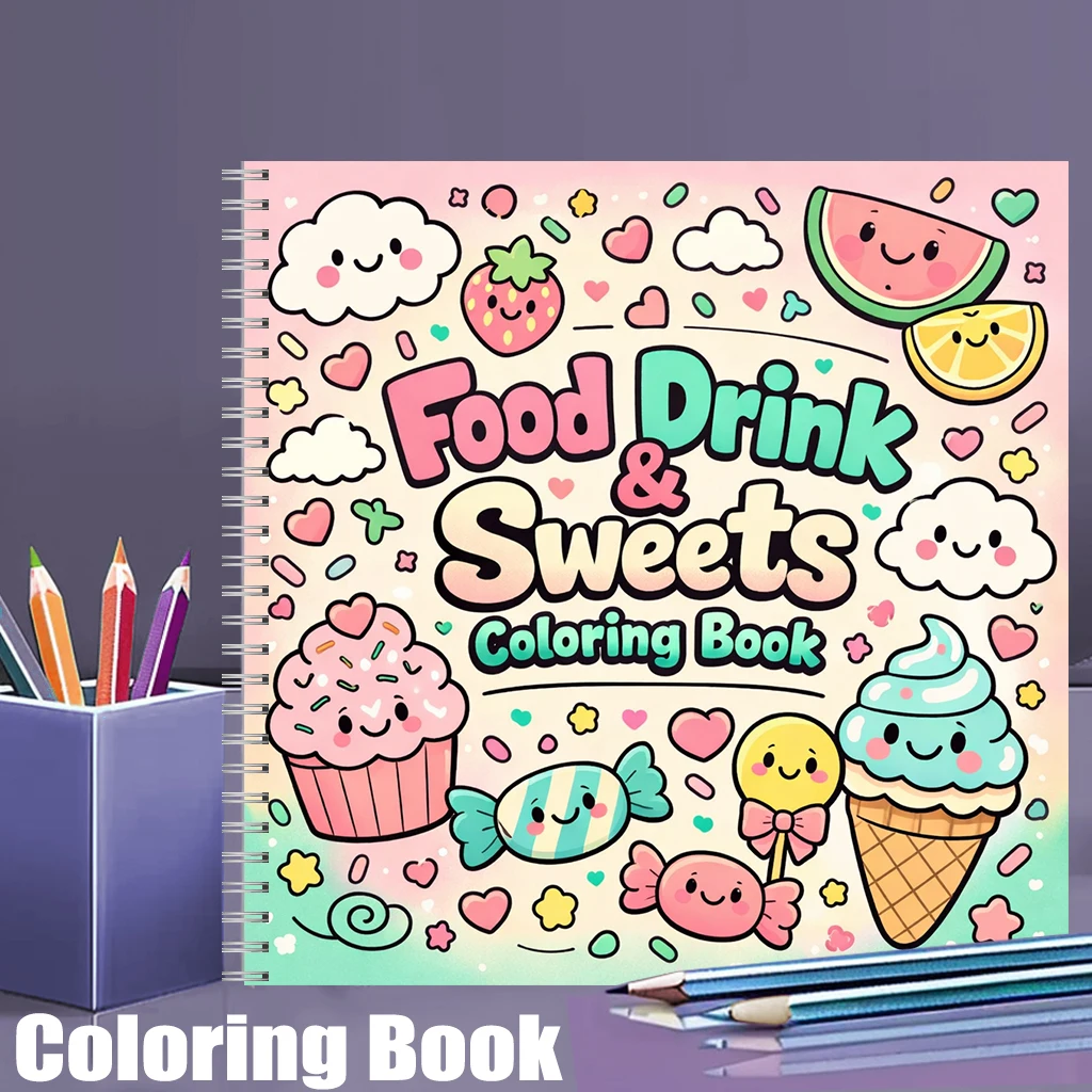 Coloring Book FOOD DRINK & SWE - Food Y Snacks Coloring Book ulasan dan harga