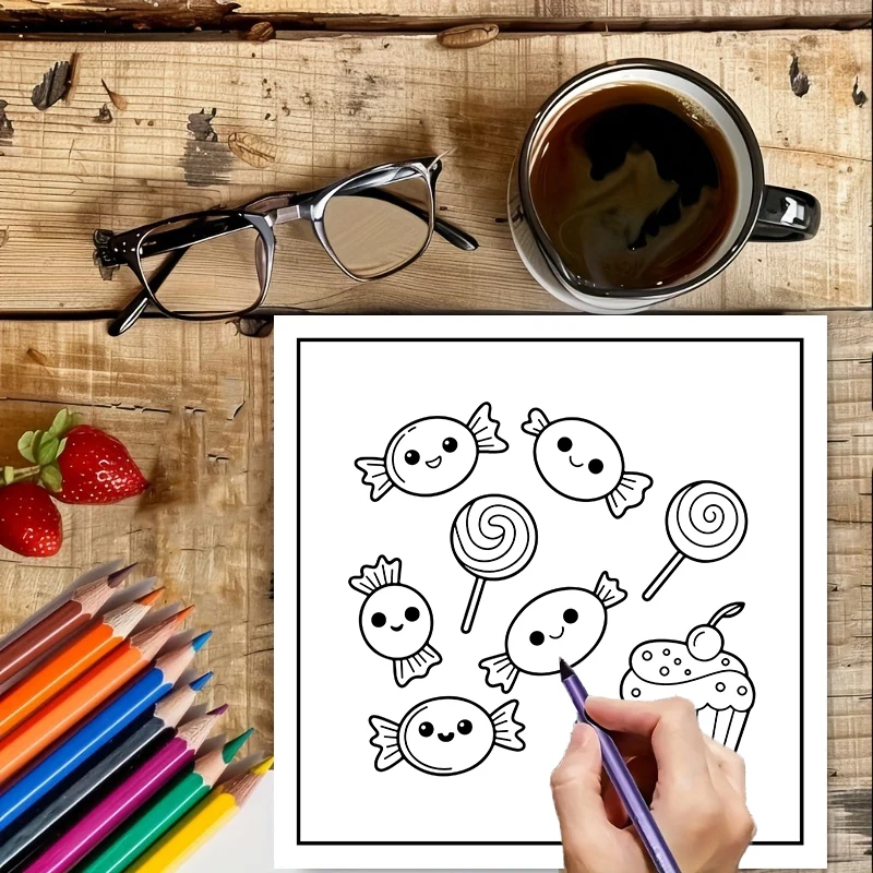 Coloring Book FOOD DRINK & SWE - Food Y Snacks Coloring Book ulasan dan harga
