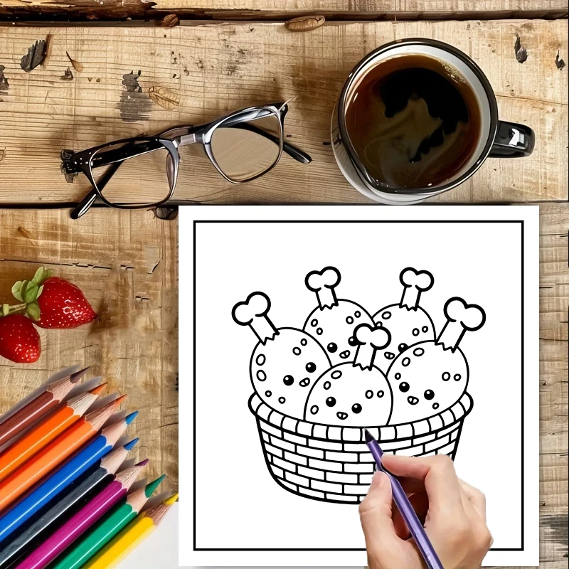 Coloring Book FOOD DRINK & SWE - Food Y Snacks Coloring Book ulasan dan harga