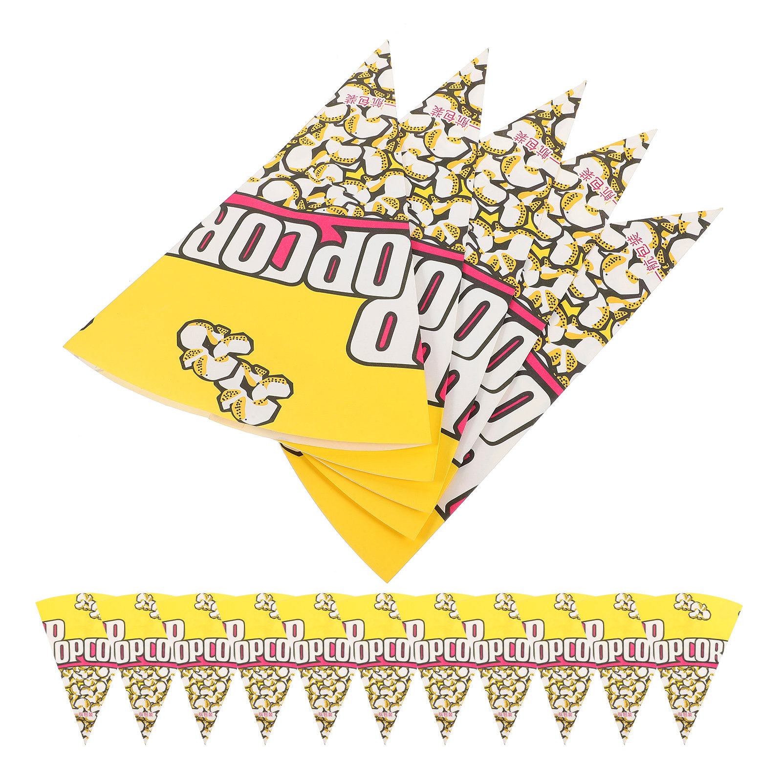 100Pcs Cone Popcorn Paper Bags - Food Snacks Candy ulasan dan harga