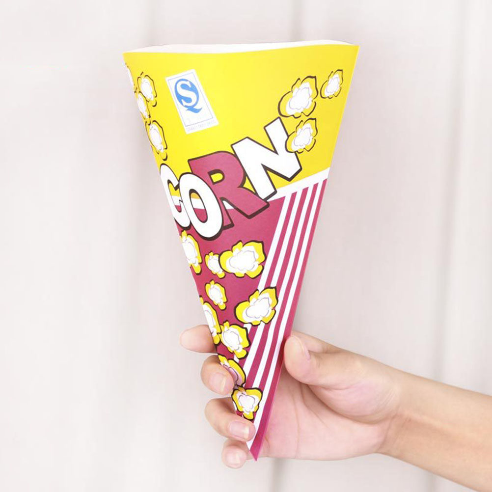 100Pcs Cone Popcorn Paper Bags - Food Snacks Candy ulasan dan harga