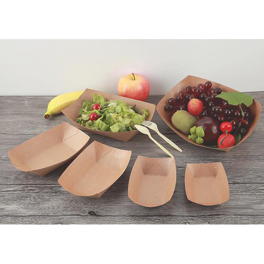 50Pcs Eco Friendly Kraft Paper - Food Snacks For Party ulasan dan harga