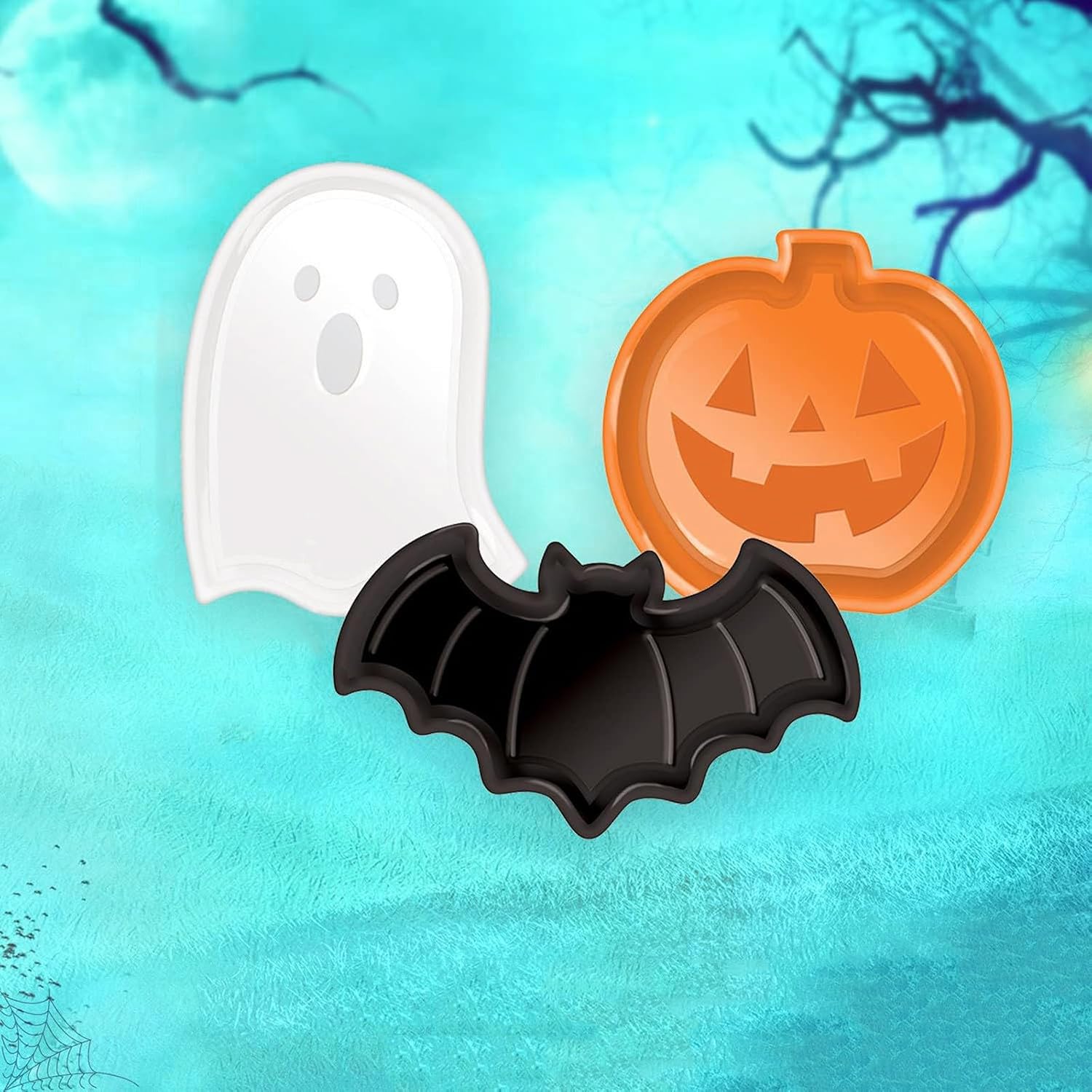 Reusable Halloween Plates Set  - Food Snacks For Party ulasan dan harga