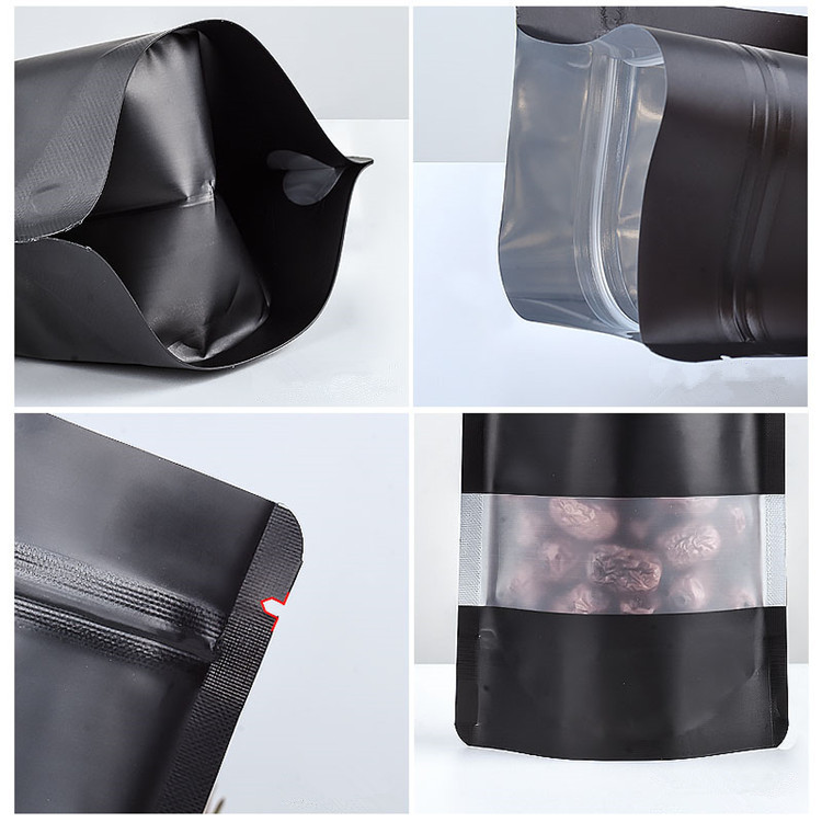 100PCS Stand-up Matte Black Al - Food Snacks For Party ulasan dan harga