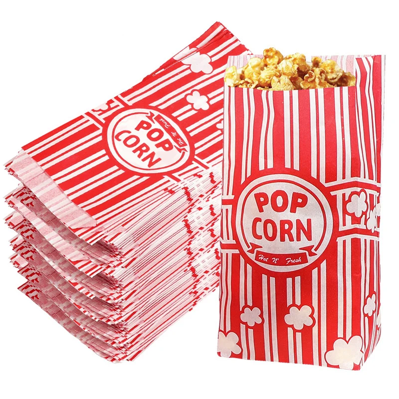 50Pcs Popcorn Packaging Bags S - Food Snacks For Party ulasan dan harga