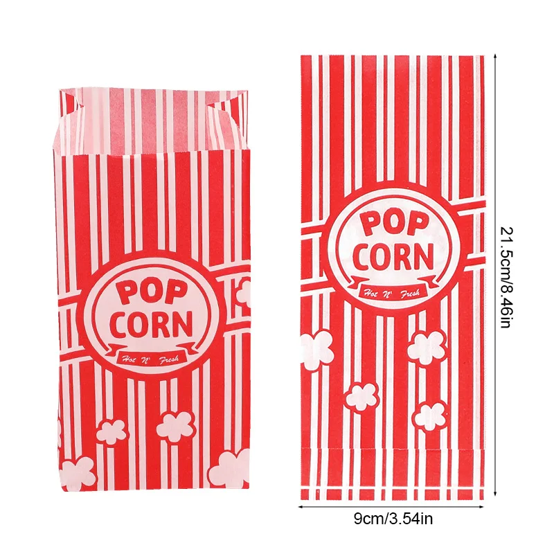 50Pcs Popcorn Packaging Bags S - Food Snacks For Party ulasan dan harga