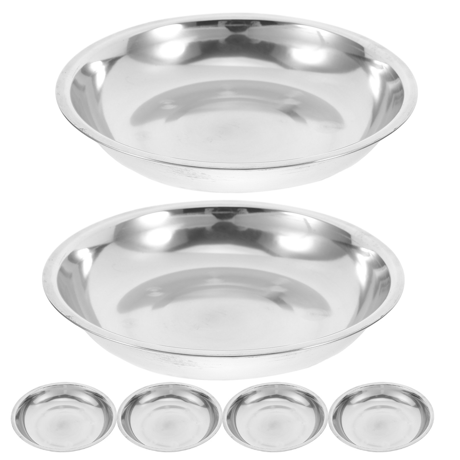 6Pcs Stainless Steel Bbq Plate - Food Snacks For Party ulasan dan harga