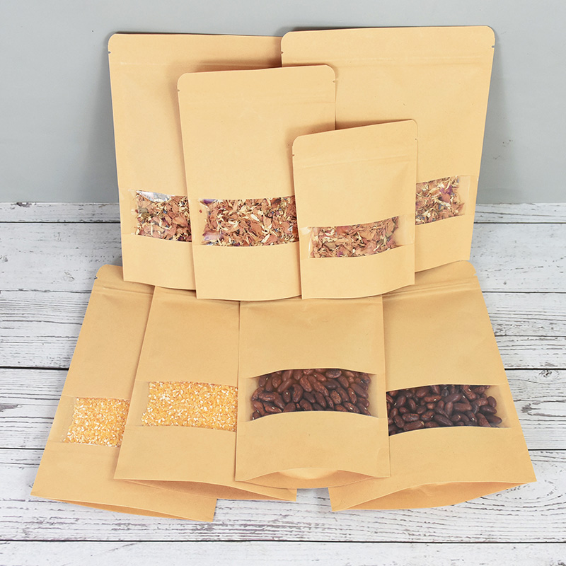 20/50pcs Kraft Paper Zip Lock  - Food Snacks For Party ulasan dan harga