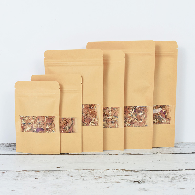 20/50pcs Kraft Paper Zip Lock  - Food Snacks For Party ulasan dan harga