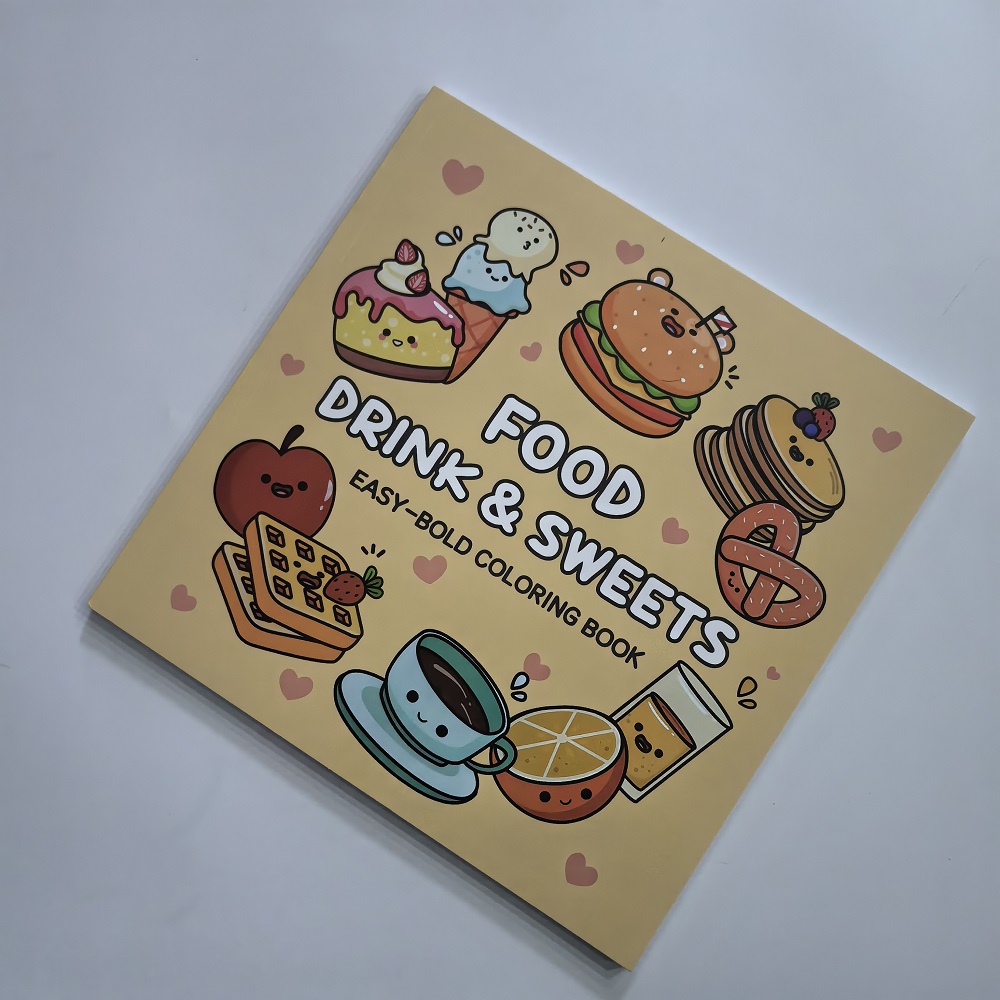 Food Drink & Sweets Easy-bold  - Food Y Snacks Coloring Book ulasan dan harga