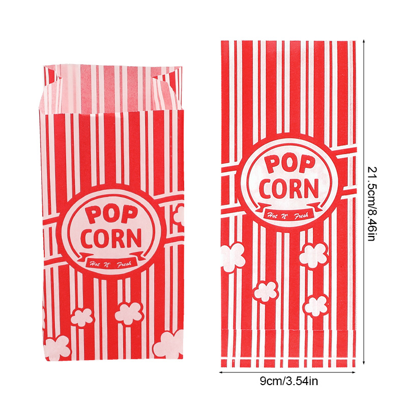 50Pcs Popcorn Packaging Bags S - Food Snacks For Party ulasan dan harga