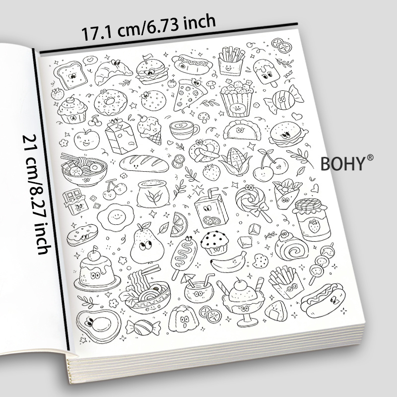 An Adult Decompression and Col - Food Y Snacks Coloring Book ulasan dan harga